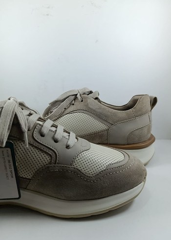 Hakiki Bej Süet Erkek Bağcıklı Spor Ayakkabı Casual Sneaker - Görsel 13