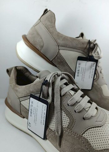 Hakiki Bej Süet Erkek Bağcıklı Spor Ayakkabı Casual Sneaker - Görsel 4