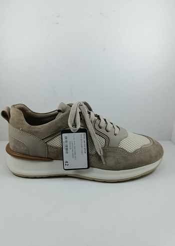 Hakiki Bej Süet Erkek Bağcıklı Spor Ayakkabı Casual Sneaker - Görsel 2