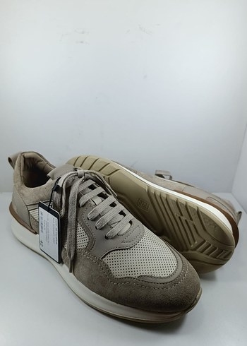 Hakiki Bej Süet Erkek Bağcıklı Spor Ayakkabı Casual Sneaker - Görsel 6