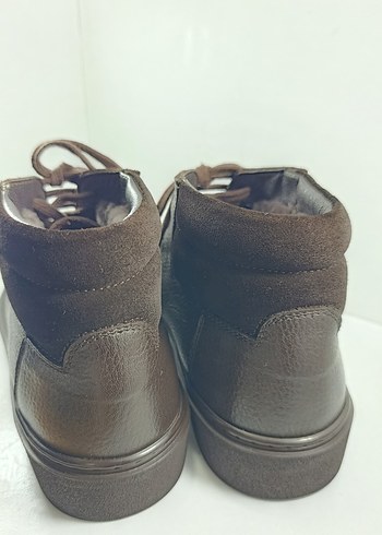 Hakiki Deri İçi Kürklü Hakiki Kahverengi Bağcıklı Erkek Botu - Görsel 7