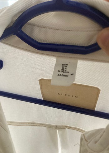 H&M Kadın Beyaz Keten Düğmeli Gömlek