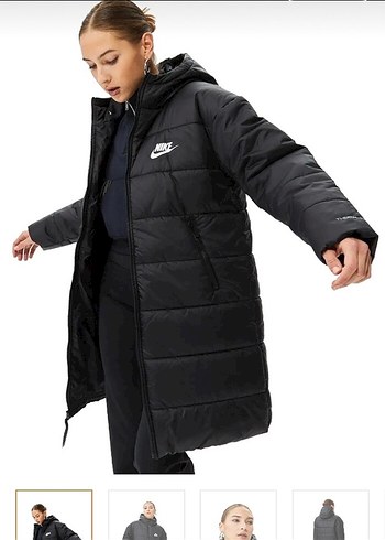 Nike Siyah Kadın Midi Kışlık Mont