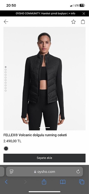 Oysho Termal Ceket