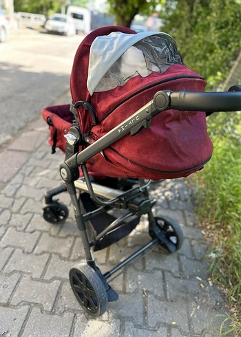 Sunny Baby Bordo Bebek Arabası Gri Detaylı