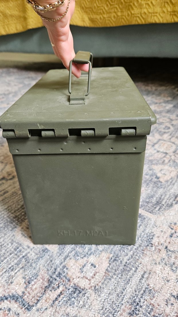 Kahverengi Metal Taşıma Kutusu/muhimmat sandigi - Görsel 4