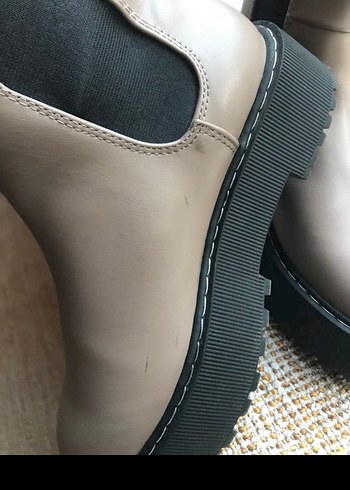 Bej Platform Topuklu Kadın chelsea Bot - Görsel 2