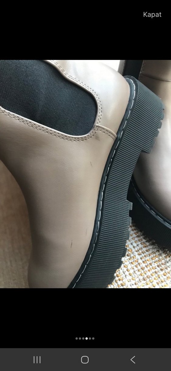 Bej Platform Topuklu Kadın chelsea Bot - Görsel 2