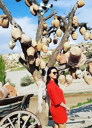 Mercan triko mini elbise  - Görsel 6