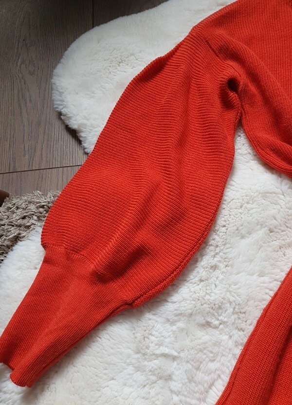 Mercan triko mini elbise  - Görsel 2