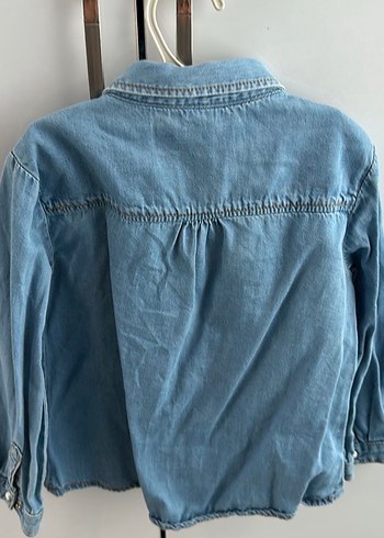 Kız Çocuk Denim Gömlek Uzun Kollu - Görsel 3