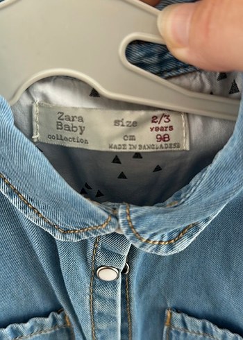 Kız Çocuk Denim Gömlek Uzun Kollu - Görsel 2