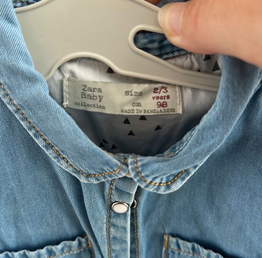 Kız Çocuk Denim Gömlek Uzun Kollu - Görsel 2