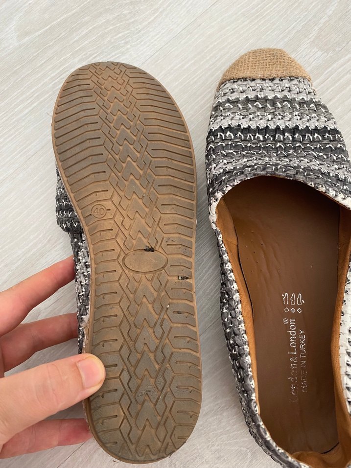 Gri Örgü Kadın Dolgu Topuk Espadril - Görsel 3