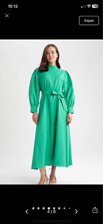 xxl Beden yeşil Renk Elbise