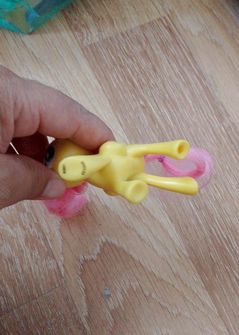  Beden Sarı ve pembe saçlı oyuncak pony