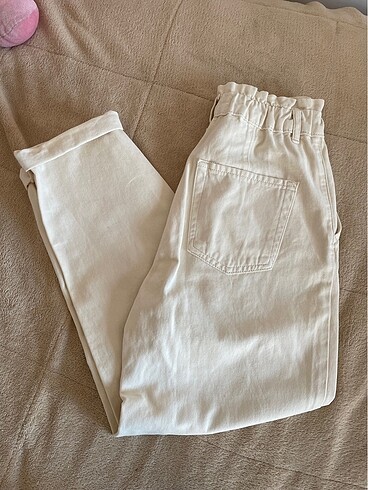 Y2K Beyaz Pantolon