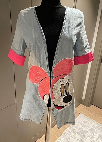Payetli mickey Mouse tunik