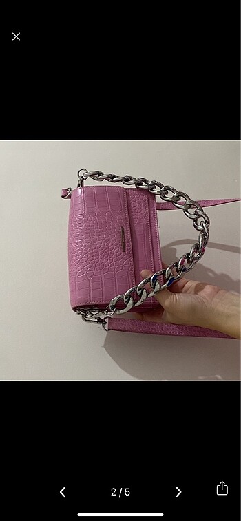 Pembe çanta