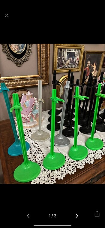 2 adet yeşil stand