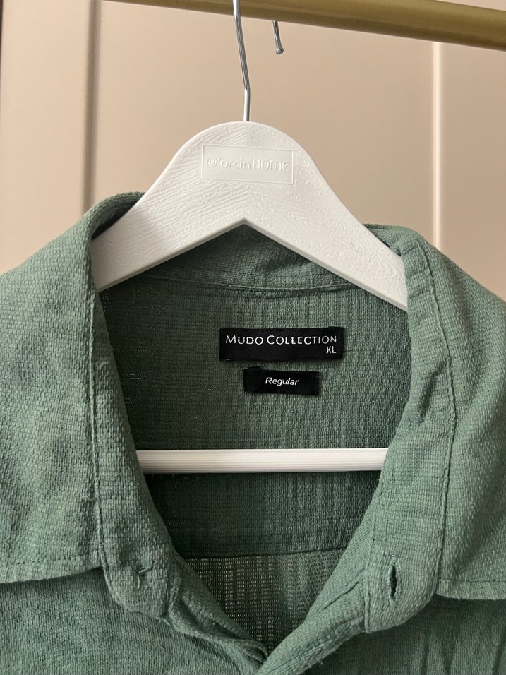 Erkek yeşil  Uzun Kollu Gömlek - Görsel 3