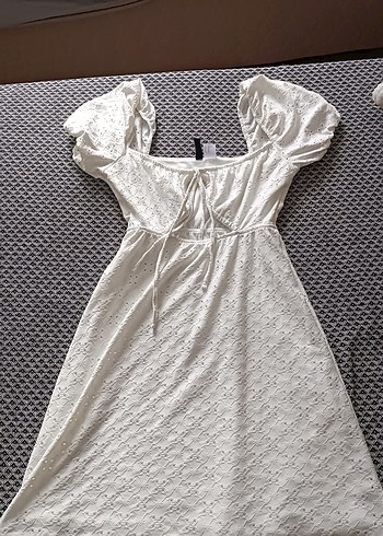 Bohem Midi Beyaz Mini elbise