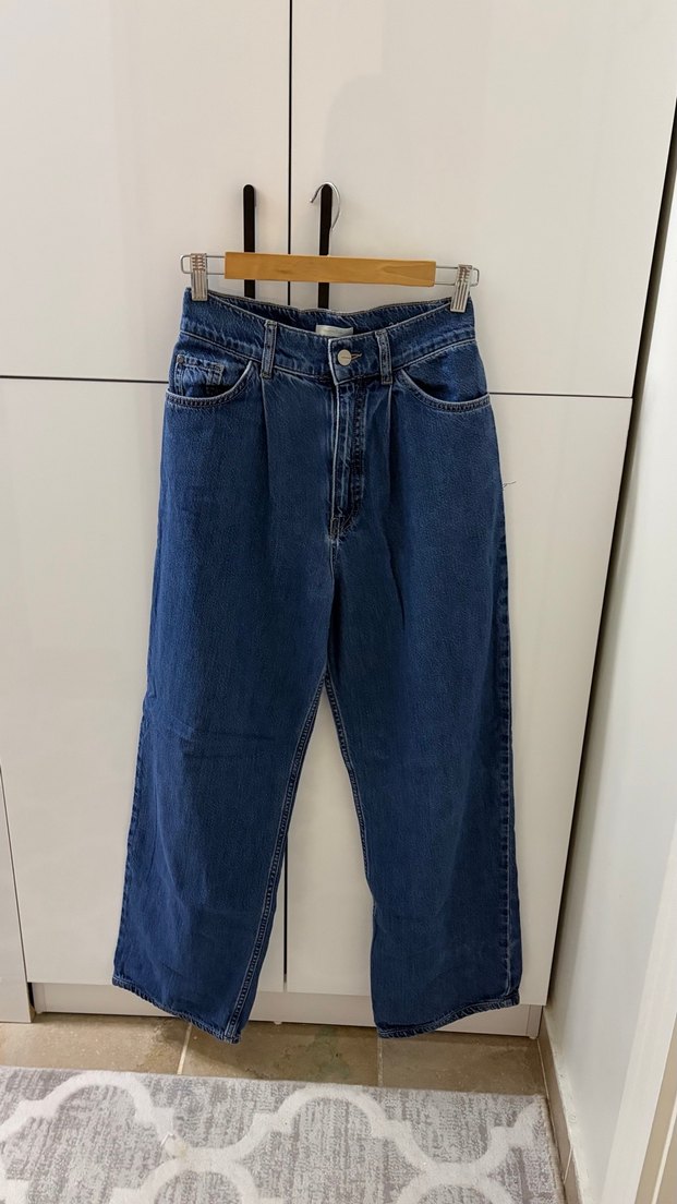 Yüksek Bel Geniş Paça Denim Jean — görsel 4/7