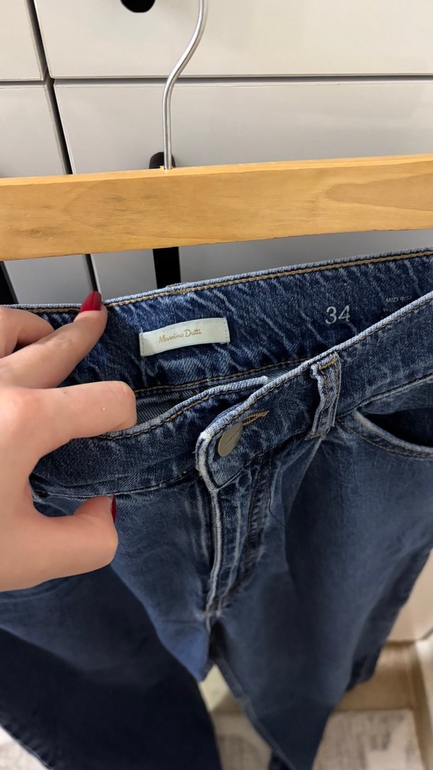 Yüksek Bel Geniş Paça Denim Jean — görsel 6/7