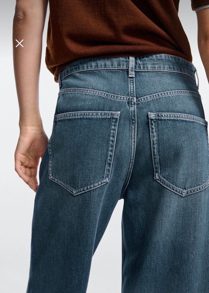 Yüksek Bel Geniş Paça Denim Jean — görsel 3/7
