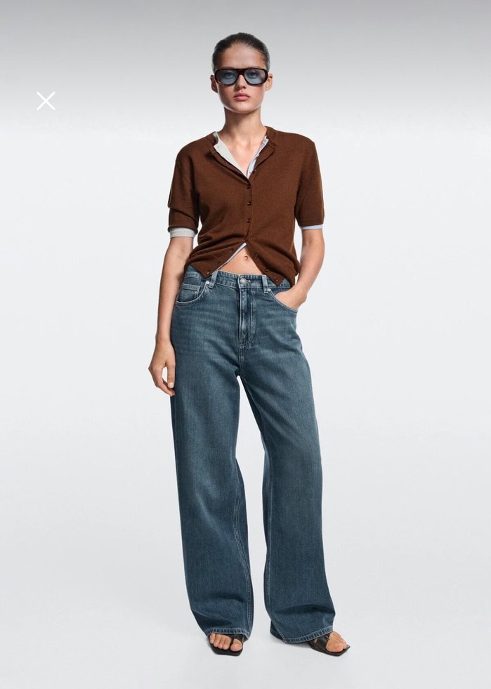 Yüksek Bel Geniş Paça Denim Jean — görsel 2/7