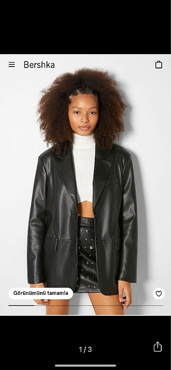 Bershk deri blazer
