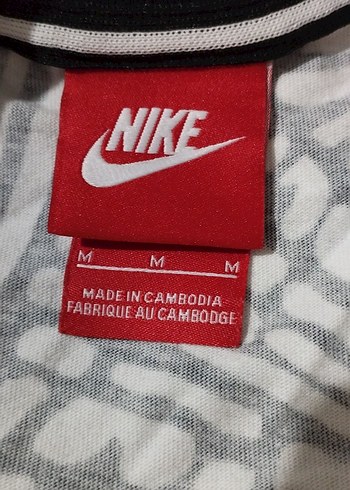 m Beden lacivert Renk Erkek Zebra Desenli Kolsuz Streetwear Tişört nike