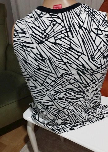 m Beden Erkek Zebra Desenli Kolsuz Streetwear Tişört nike