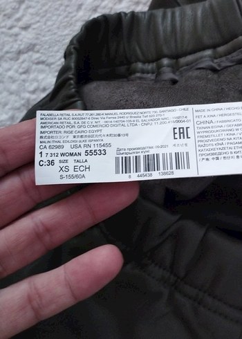 hakı Deri Midi Kadın Pantolon - Görsel 6