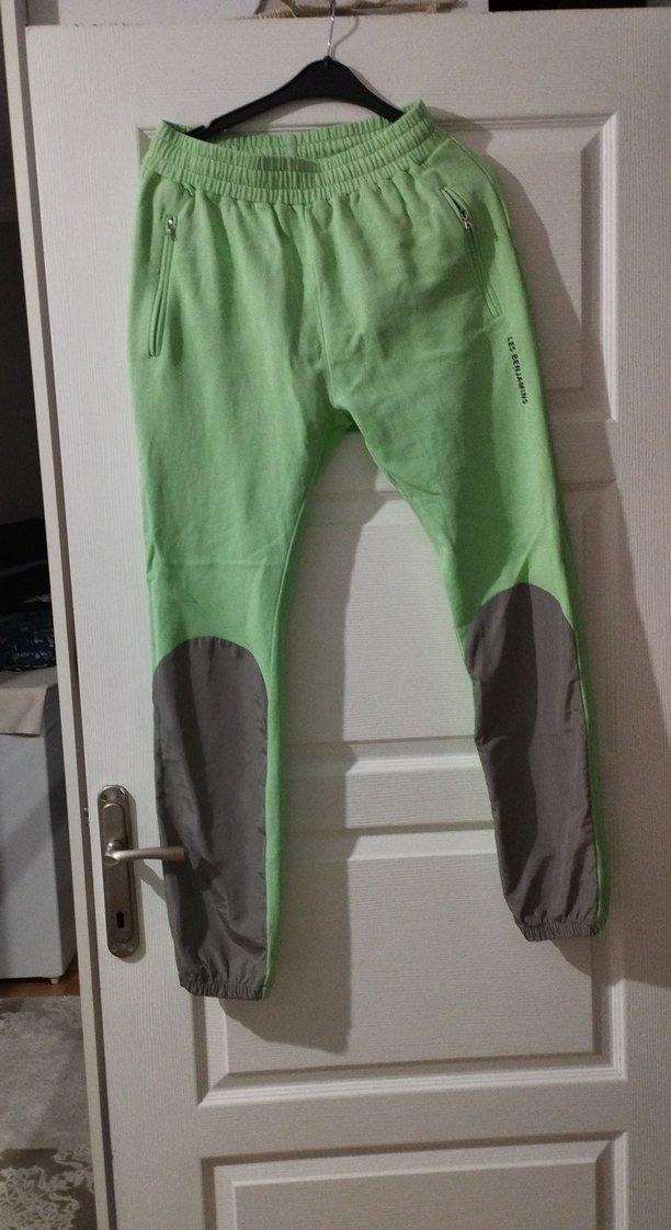 Gri Detaylı Yeşil Outdoor Erkek Eşofman Altı - Görsel 2