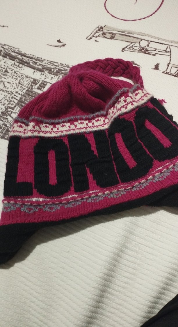 London nakıslı Örgü kadın Bere - Görsel 5