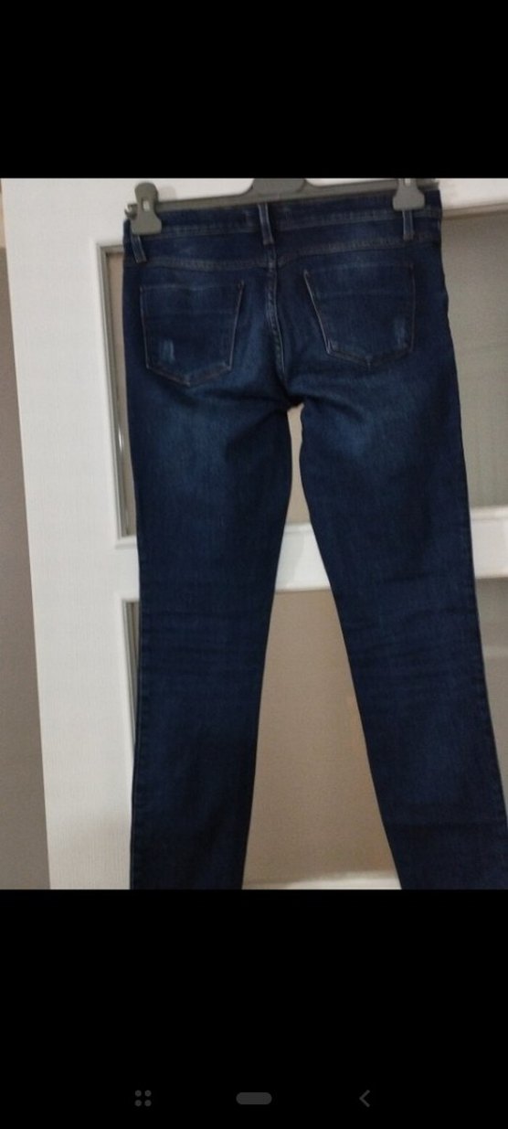 Lacivert Kadın Denim Pantolon - Görsel 3