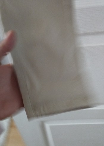 Bej rengı Midi Kadın Jean Pantolon - Görsel 4