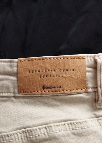 Bej rengı Midi Kadın Jean Pantolon - Görsel 6