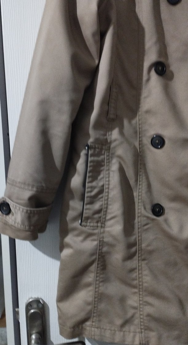 Bej Kadın  Midi Trençkot - Görsel 3