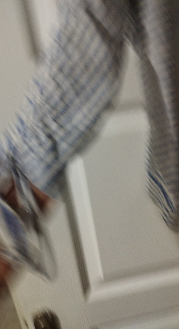 Mavi Çizgili yarım Kollu  Kadın Bluz - Görsel 5