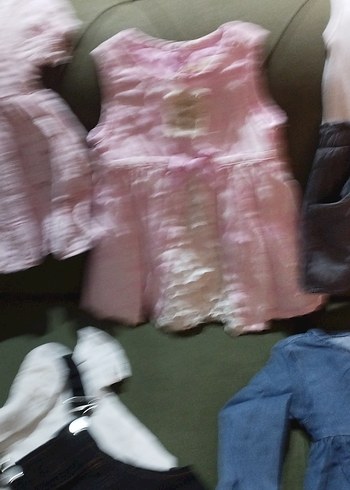 Nakışlı Mavi Kız Denim Elbise - Görsel 4