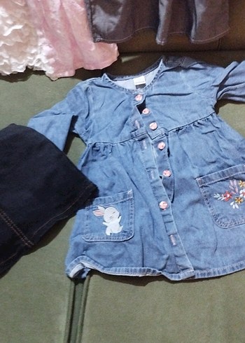 Kız Çocuk Pembe Dantel Detaylı Elbise - Görsel 3