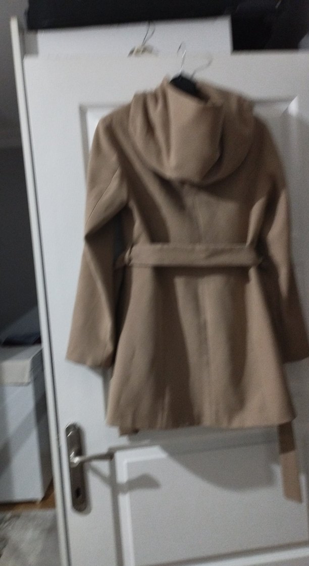 Bej Kadın kase Midi Boy kaban - Görsel 5