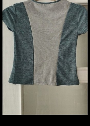 Gri Kısa Kollu spor Tişört - Görsel 3