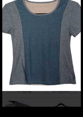 Gri Kısa Kollu spor Tişört - Görsel 2