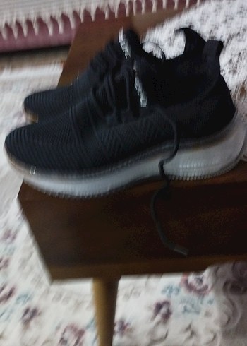 Siyah Bağcıklı Kadın Spor Ayakkabı - Görsel 3