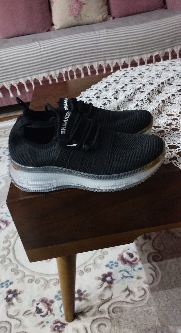 Siyah Bağcıklı Kadın Spor Ayakkabı - Görsel 2