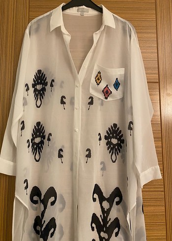 xs Beden beyaz Renk #twist #transparan #tunik #pareo #gömlek