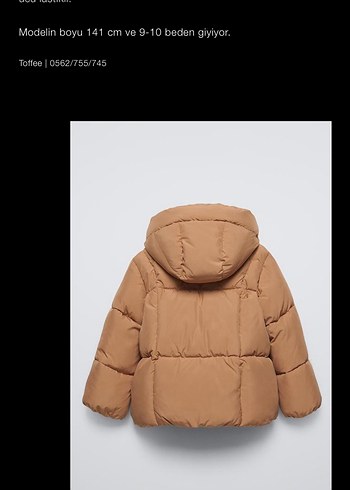 Erkek çocuk zara Kapüşonlu Kışlık Mont - Görsel 3